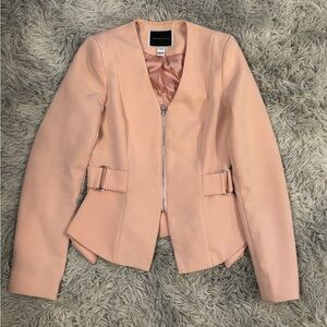 Elegant Blush Pink zip up Blazer